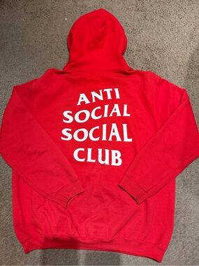 Anti Social Social Club Red Logo Hoodie Streetwear ASSC